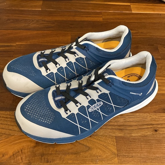 Keen Vista Utility Energy Comp Toe Work Shoes Gray Blue Mesh Low 11 EE main image 8